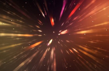 Parlak, canlı ve renkli duvar kağıtları. Parlayan parçacıkları ve çizgileri olan ışık patlaması yıldızı. Güzel soyut ışın arkaplanı.