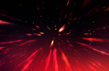 Parlak, canlı ve renkli duvar kağıtları. Parlayan parçacıkları ve çizgileri olan ışık patlaması yıldızı. Güzel soyut ışın arkaplanı.