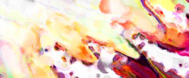 Modern fırça darbeleri. Poster, duvar sanatı, afiş, kart, kitap kapağı veya ambalaj için rahatlatıcı kompozisyonun yumuşak renkli çizimi. Pastel renklerle suluboya.