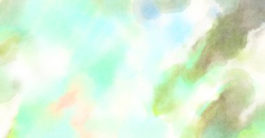 Modern fırça darbeleri. Poster, duvar sanatı, afiş, kart, kitap kapağı veya ambalaj için rahatlatıcı kompozisyonun yumuşak renkli çizimi. Pastel renklerle suluboya.