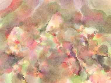 Modern fırça darbeleri. Poster, duvar sanatı, afiş, kart, kitap kapağı veya ambalaj için rahatlatıcı kompozisyonun yumuşak renkli çizimi. Pastel renklerle suluboya.