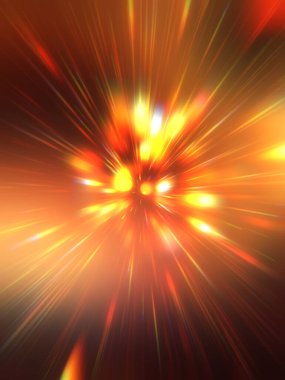 Parlak, canlı ve renkli duvar kağıtları. Parlayan parçacıkları ve çizgileri olan ışık patlaması yıldızı. Güzel soyut ışın arkaplanı.