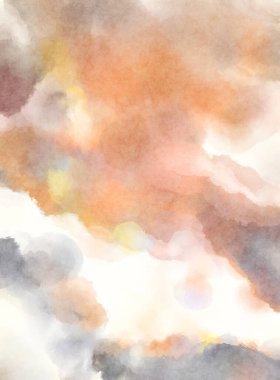 Modern fırça darbeleri. Poster, duvar sanatı, afiş, kart, kitap kapağı veya ambalaj için rahatlatıcı kompozisyonun yumuşak renkli çizimi. Pastel renklerle suluboya.