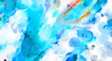 Modern fırça darbeleri. Poster, duvar sanatı, afiş, kart, kitap kapağı veya ambalaj için rahatlatıcı kompozisyonun yumuşak renkli çizimi. Pastel renklerle suluboya.