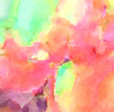 Modern fırça darbeleri. Poster, duvar sanatı, afiş, kart, kitap kapağı veya ambalaj için rahatlatıcı kompozisyonun yumuşak renkli çizimi. Pastel renklerle suluboya.
