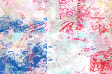 Kaos duvarı sanatı. Sanatsal canlılık ve renkli duvar kâğıdı. Kaotik resim. Taranmış Boyalı Soyut Arkaplan. Fırça darbesi ile boyanmış. Tuval üzerinde etkileyici fırçalanmış resim