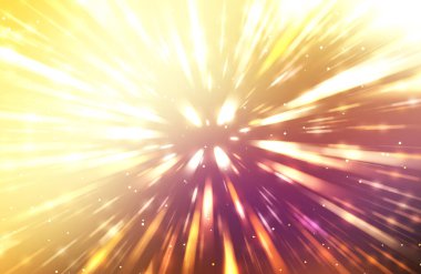 Parlak, canlı ve renkli duvar kağıtları. Parlayan parçacıkları ve çizgileri olan ışık patlaması yıldızı. Güzel soyut ışın arkaplanı.