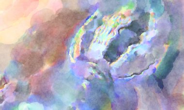 Modern fırça darbeleri. Poster, duvar sanatı, afiş, kart, kitap kapağı veya ambalaj için rahatlatıcı kompozisyonun yumuşak renkli çizimi. Pastel renklerle suluboya.