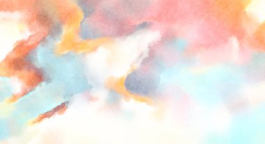 Modern fırça darbeleri. Poster, duvar sanatı, afiş, kart, kitap kapağı veya ambalaj için rahatlatıcı kompozisyonun yumuşak renkli çizimi. Pastel renklerle suluboya.