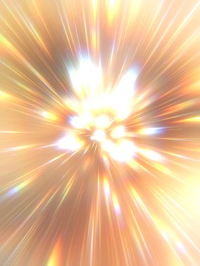 Parlak, canlı ve renkli duvar kağıtları. Parlayan parçacıkları ve çizgileri olan ışık patlaması yıldızı. Güzel soyut ışın arkaplanı.