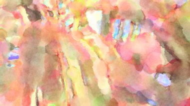 Modern fırça darbeleri. Poster, duvar sanatı, afiş, kart, kitap kapağı veya ambalaj için rahatlatıcı kompozisyonun yumuşak renkli çizimi. Pastel renklerle suluboya.