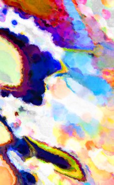 Modern fırça darbeleri. Poster, duvar sanatı, afiş, kart, kitap kapağı veya ambalaj için rahatlatıcı kompozisyonun yumuşak renkli çizimi. Pastel renklerle suluboya.