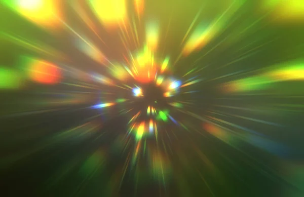 光沢のある活気に満ちたカラフルな壁紙 輝く粒子と線で光爆発星 美しい抽象的な光線背景 — ストック写真