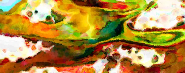 Pennellate Moderne Pittura Illustrazione Dipinta Colori Morbida Composizione Lenitiva Poster — Foto Stock