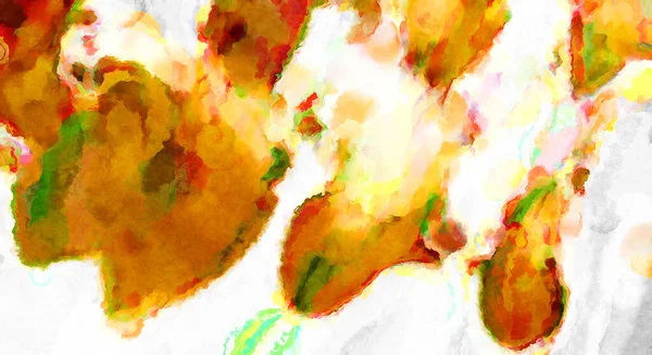 Moderne Penseelstreken Schilderen Zachte Kleur Geschilderde Illustratie Van Rustgevende Compositie — Stockfoto