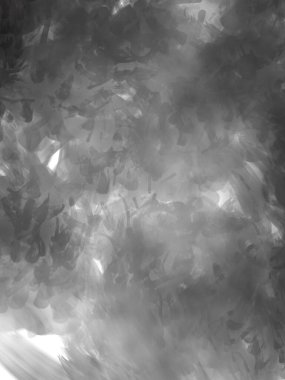 Vahşi ve büyük fırça darbeleri. Beyaz arka planda fırçalanmış soyut resim. Fırça darbesi ile boyanmış. Boya darbeleri. 2B Görüntü.