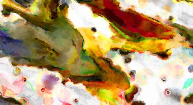 Modern fırça darbeleri. Poster, duvar sanatı, afiş, kart, kitap kapağı veya ambalaj için rahatlatıcı kompozisyonun yumuşak renkli çizimi. Pastel renklerle suluboya.