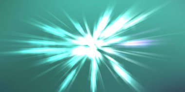 Parlak, canlı ve renkli duvar kağıtları. Parlayan parçacıkları ve çizgileri olan ışık patlaması yıldızı. Güzel soyut ışın arkaplanı.