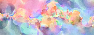 Modern fırça darbeleri. Poster, duvar sanatı, afiş, kart, kitap kapağı veya ambalaj için rahatlatıcı kompozisyonun yumuşak renkli çizimi. Pastel renklerle suluboya.