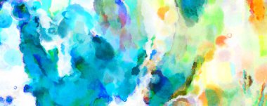 Modern fırça darbeleri. Poster, duvar sanatı, afiş, kart, kitap kapağı veya ambalaj için rahatlatıcı kompozisyonun yumuşak renkli çizimi. Pastel renklerle suluboya.