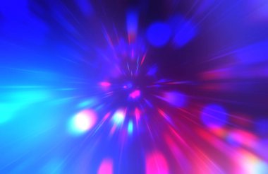 Parlak, canlı ve renkli duvar kağıtları. Parlayan parçacıkları ve çizgileri olan ışık patlaması yıldızı. Güzel soyut ışın arkaplanı.