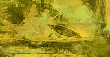 Kaos duvarı sanatı. Sanatsal canlılık ve renkli duvar kâğıdı. Kaotik resim. Taranmış Boyalı Soyut Arkaplan. Fırça darbesi ile boyanmış. Tuval üzerinde etkileyici fırçalanmış resim