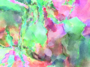 Modern fırça darbeleri. Poster, duvar sanatı, afiş, kart, kitap kapağı veya ambalaj için rahatlatıcı kompozisyonun yumuşak renkli çizimi. Pastel renklerle suluboya.