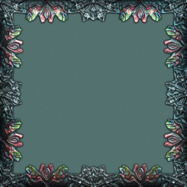 Çerçeve kağıdı. Kart, davetiye ya da albüm olarak harika bir kullanım. Fantezi 3D çizim arka planı. Zarif duvar kâğıdı. Metnin için şablon.