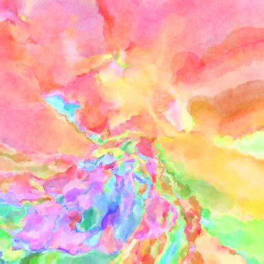 Modern fırça darbeleri. Poster, duvar sanatı, afiş, kart, kitap kapağı veya ambalaj için rahatlatıcı kompozisyonun yumuşak renkli çizimi. Pastel renklerle suluboya.