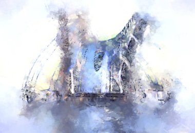 Tuval üzerinde etkileyici fırçalanmış resim. Soyut doku. 2D çizim. Geniş fırça darbeleri. Modern dijital sanat. Çağdaş fırça. Modern ifade. Popüler biçim boyanmış resim.