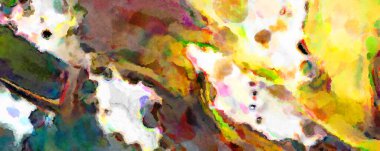 Modern fırça darbeleri. Poster, duvar sanatı, afiş, kart, kitap kapağı veya ambalaj için rahatlatıcı kompozisyonun yumuşak renkli çizimi. Pastel renklerle suluboya.