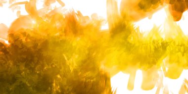 Vahşi ve büyük fırça darbeleri. Beyaz arka planda fırçalanmış soyut resim. Fırça darbesi ile boyanmış. Boya darbeleri. 2B Görüntü.