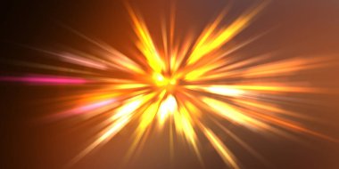 Parlak, canlı ve renkli duvar kağıtları. Parlayan parçacıkları ve çizgileri olan ışık patlaması yıldızı. Güzel soyut ışın arkaplanı.