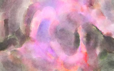 Modern fırça darbeleri. Poster, duvar sanatı, afiş, kart, kitap kapağı veya ambalaj için rahatlatıcı kompozisyonun yumuşak renkli çizimi. Pastel renklerle suluboya.