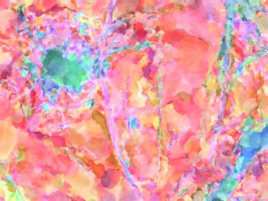 Modern fırça darbeleri. Poster, duvar sanatı, afiş, kart, kitap kapağı veya ambalaj için rahatlatıcı kompozisyonun yumuşak renkli çizimi. Pastel renklerle suluboya.