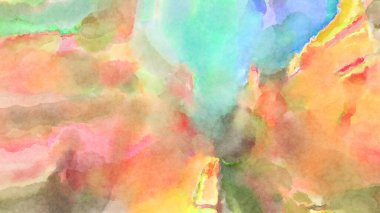 Modern fırça darbeleri. Poster, duvar sanatı, afiş, kart, kitap kapağı veya ambalaj için rahatlatıcı kompozisyonun yumuşak renkli çizimi. Pastel renklerle suluboya.