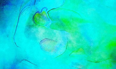 Boya üzerine ekşi mürekkep çizimi. Vahşi soyut illüstrasyon arka planı. Yaratıcı renkli duvar kağıdı. Aşırı kasvetli duvar kapağı. Kaotik resim.