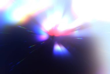 Parlak, canlı ve renkli duvar kağıtları. Parlayan parçacıkları ve çizgileri olan ışık patlaması yıldızı. Güzel soyut ışın arkaplanı.