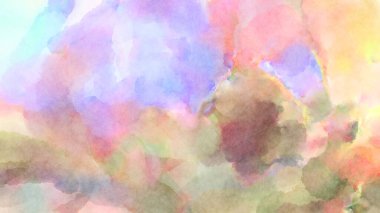 Modern fırça darbeleri. Poster, duvar sanatı, afiş, kart, kitap kapağı veya ambalaj için rahatlatıcı kompozisyonun yumuşak renkli çizimi. Pastel renklerle suluboya.