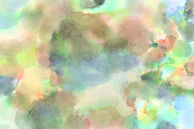 Modern fırça darbeleri. Poster, duvar sanatı, afiş, kart, kitap kapağı veya ambalaj için rahatlatıcı kompozisyonun yumuşak renkli çizimi. Pastel renklerle suluboya.