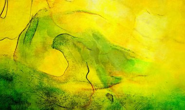 Boya üzerine ekşi mürekkep çizimi. Vahşi soyut illüstrasyon arka planı. Yaratıcı renkli duvar kağıdı. Aşırı kasvetli duvar kapağı. Kaotik resim.