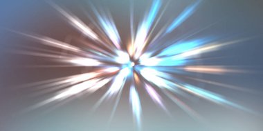 Parlak, canlı ve renkli duvar kağıtları. Parlayan parçacıkları ve çizgileri olan ışık patlaması yıldızı. Güzel soyut ışın arkaplanı.