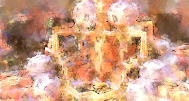 Tuval üzerinde etkileyici fırçalanmış resim. Soyut doku. 2D çizim. Geniş fırça darbeleri. Modern dijital sanat. Çağdaş fırça. Modern ifade. Popüler biçim boyanmış resim.