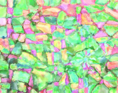 Modern fırça darbeleri. Poster, duvar sanatı, afiş, kart, kitap kapağı veya ambalaj için rahatlatıcı kompozisyonun yumuşak renkli çizimi. Pastel renklerle suluboya.