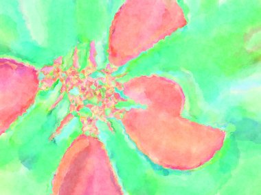 Modern fırça darbeleri. Poster, duvar sanatı, afiş, kart, kitap kapağı veya ambalaj için rahatlatıcı kompozisyonun yumuşak renkli çizimi. Pastel renklerle suluboya.