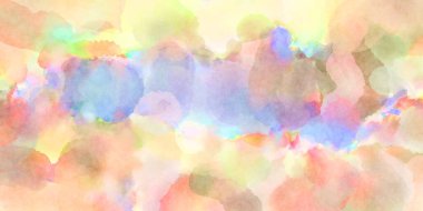 Modern fırça darbeleri. Poster, duvar sanatı, afiş, kart, kitap kapağı veya ambalaj için rahatlatıcı kompozisyonun yumuşak renkli çizimi. Pastel renklerle suluboya.