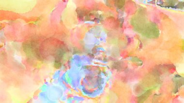 Modern fırça darbeleri. Poster, duvar sanatı, afiş, kart, kitap kapağı veya ambalaj için rahatlatıcı kompozisyonun yumuşak renkli çizimi. Pastel renklerle suluboya.