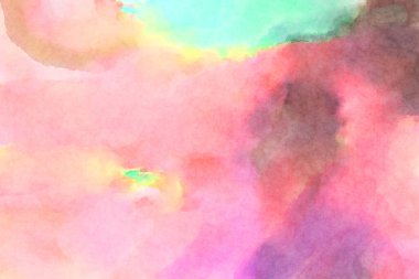 Modern fırça darbeleri. Poster, duvar sanatı, afiş, kart, kitap kapağı veya ambalaj için rahatlatıcı kompozisyonun yumuşak renkli çizimi. Pastel renklerle suluboya.