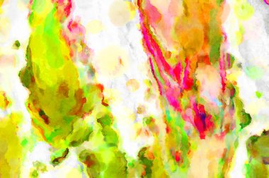 Modern fırça darbeleri. Poster, duvar sanatı, afiş, kart, kitap kapağı veya ambalaj için rahatlatıcı kompozisyonun yumuşak renkli çizimi. Pastel renklerle suluboya.