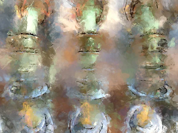 Uttrycksfull Borstad Målning Duk Abstrakt Struktur Illustration Breda Penseldrag Modern — Stockfoto